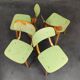 Set of 4 green wooden chairs Tatra Nabytok 1960