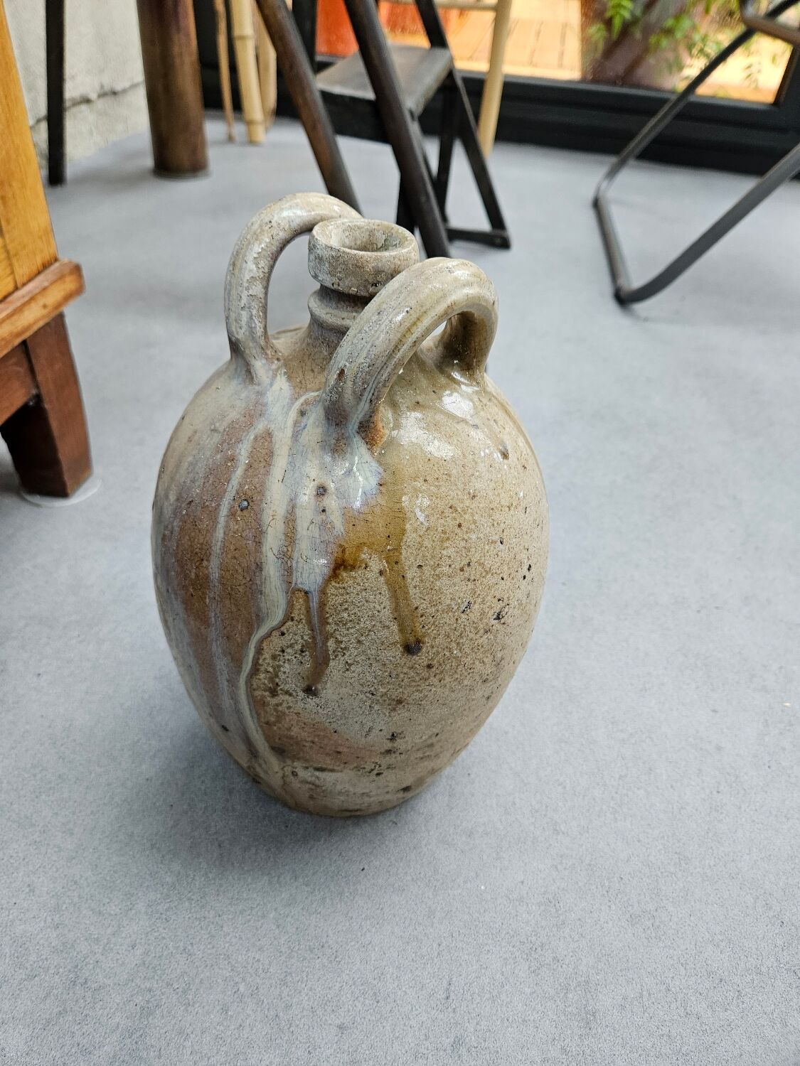 Cruche à huile en grès début 20ème
