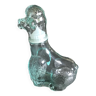 Flacon bouteille chien caniche en verre d’empoli, italie