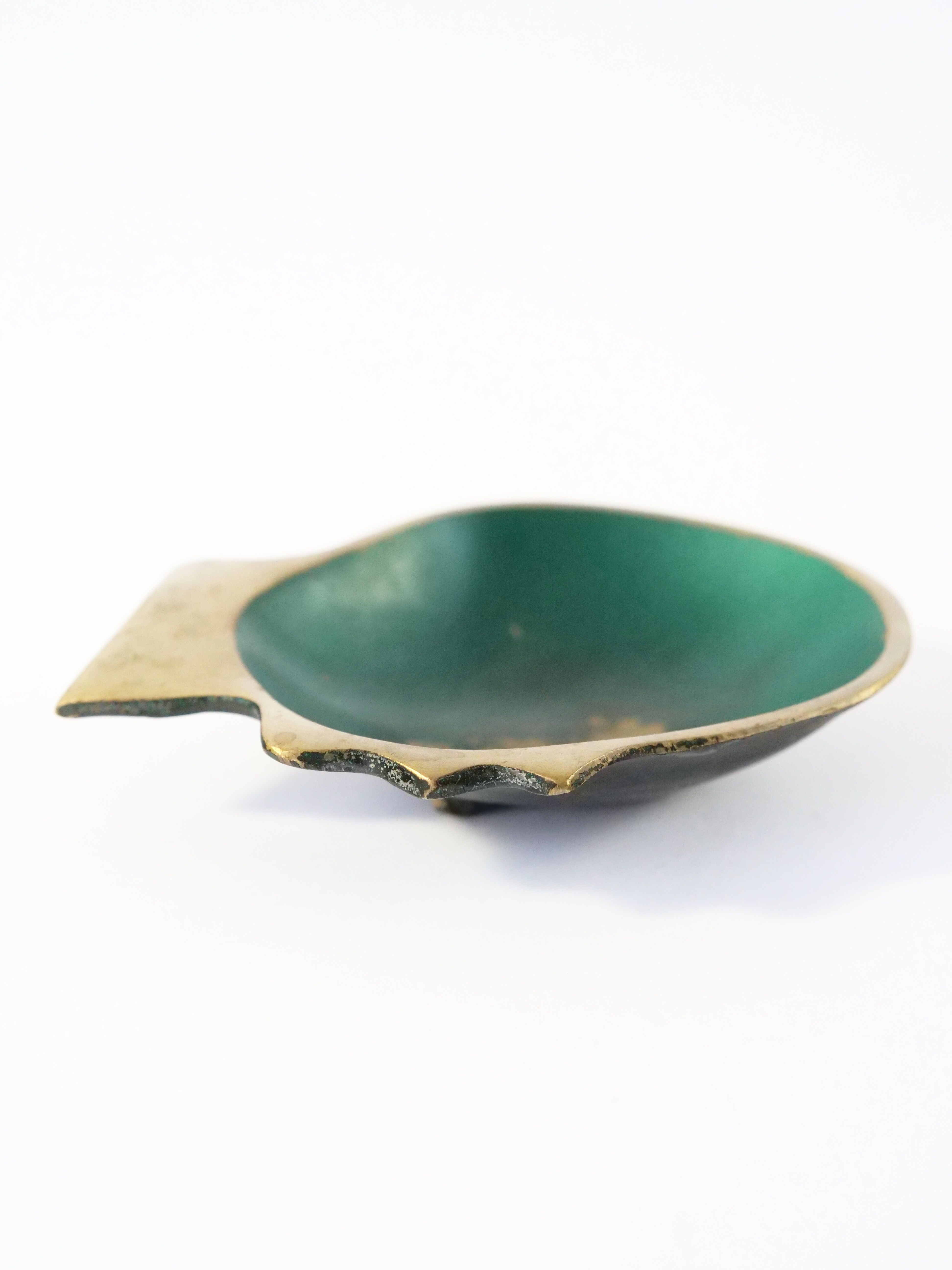 Brass catchall in Austrian design from the 1950s.