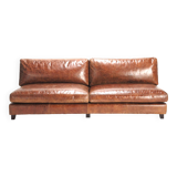 Canapé scandinave vintage en cuir