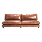 Canapé scandinave vintage en cuir