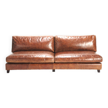 Vintage Scandinavian leather sofa