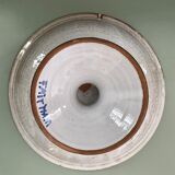 Compote dish in hand-painted enameled ceramic