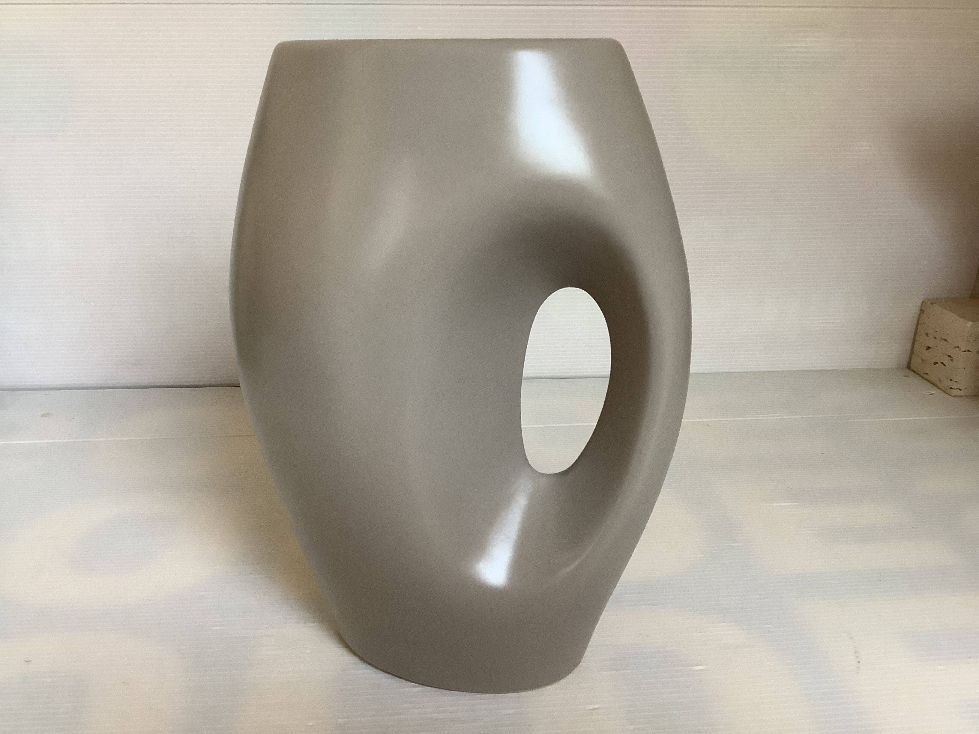 Grey ceramic vase design