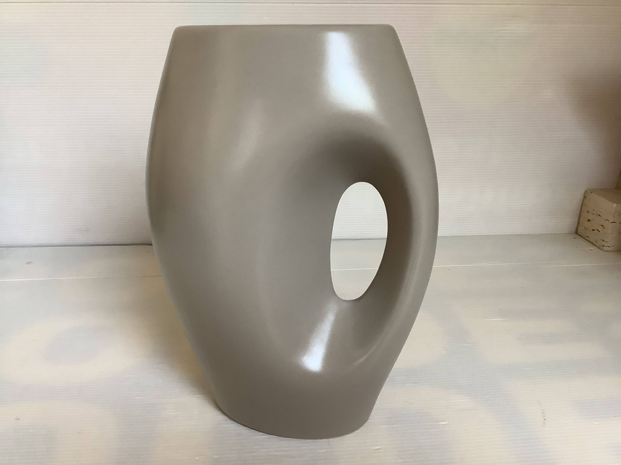 Grey ceramic vase design