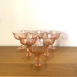 Rosaline champagne glasses - Luminarc - Arcoroc - vintage