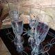 4 champagne flutes from the D'Arques crystal factory
