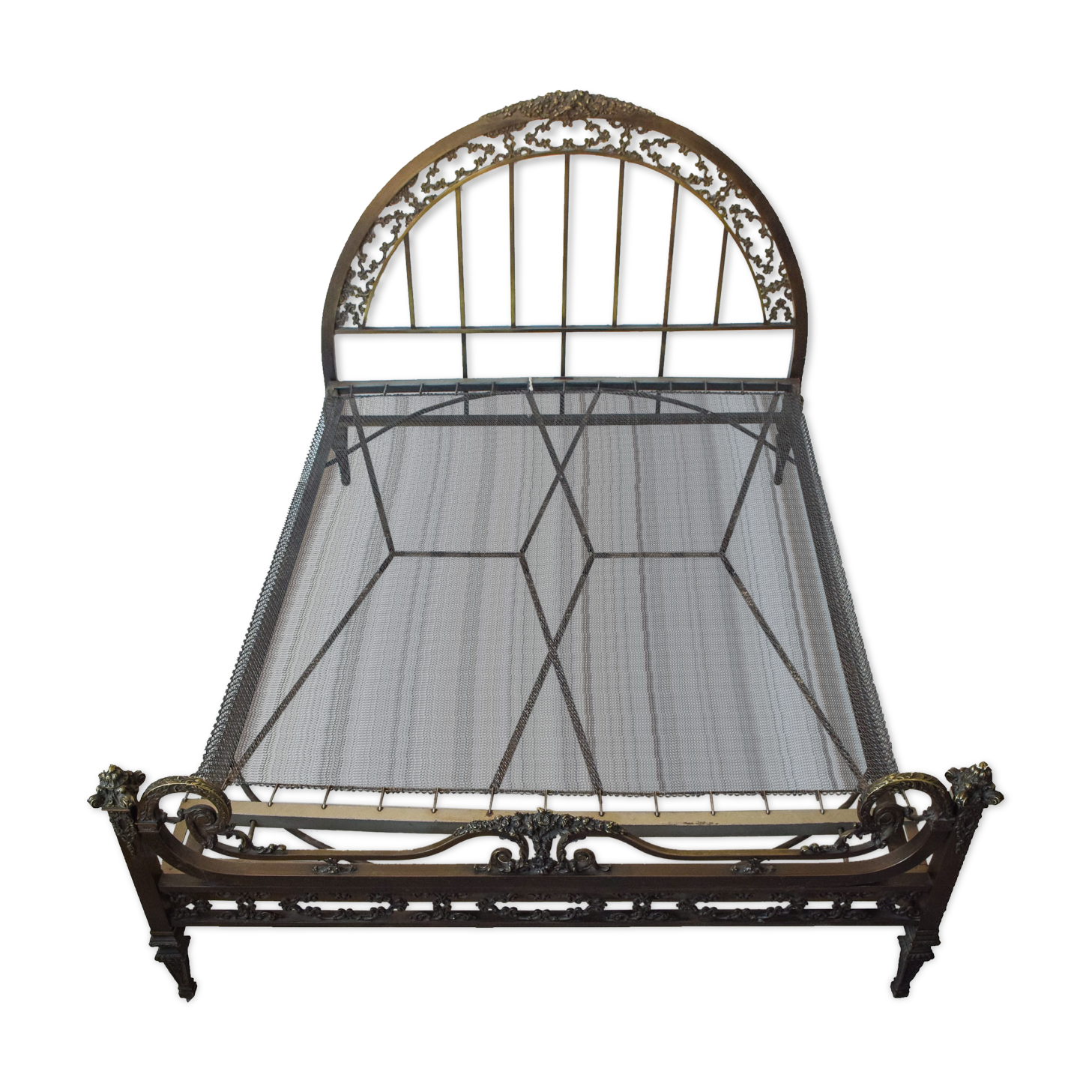 Exceptional decorative brass bed frame
