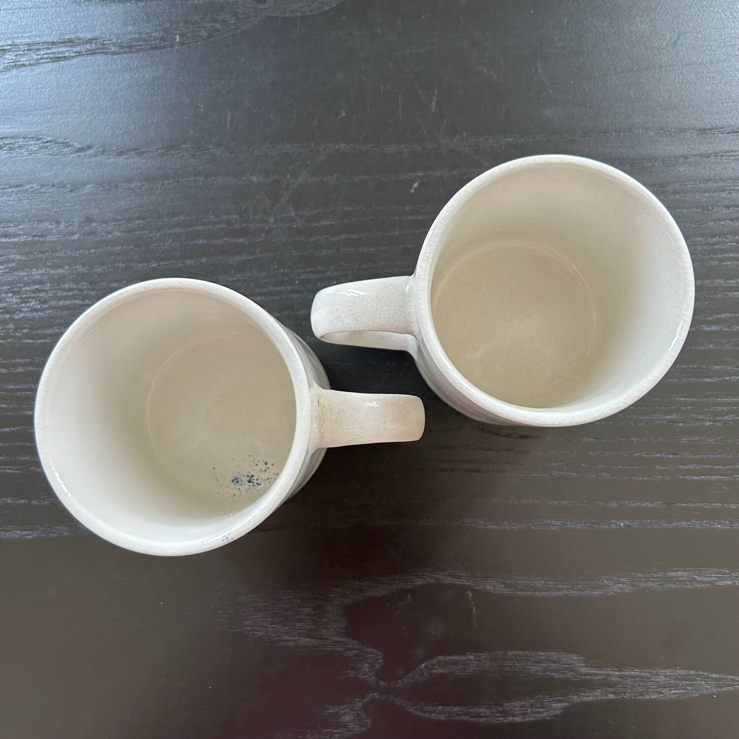 Pair of blue floral decor mugs