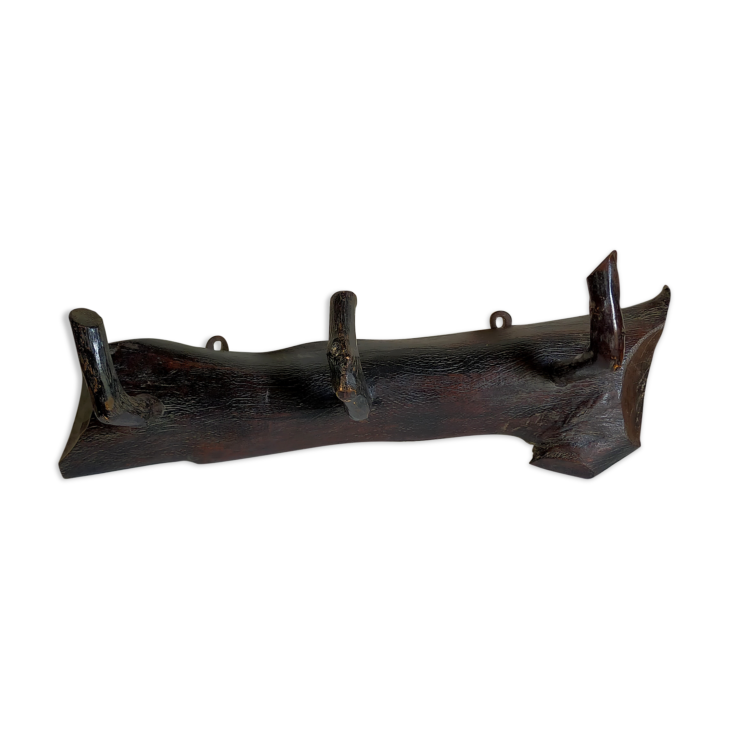 Art-Popular brutalist wall coat holder in solid wood