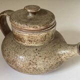 Théière en grès signée vintage années 60