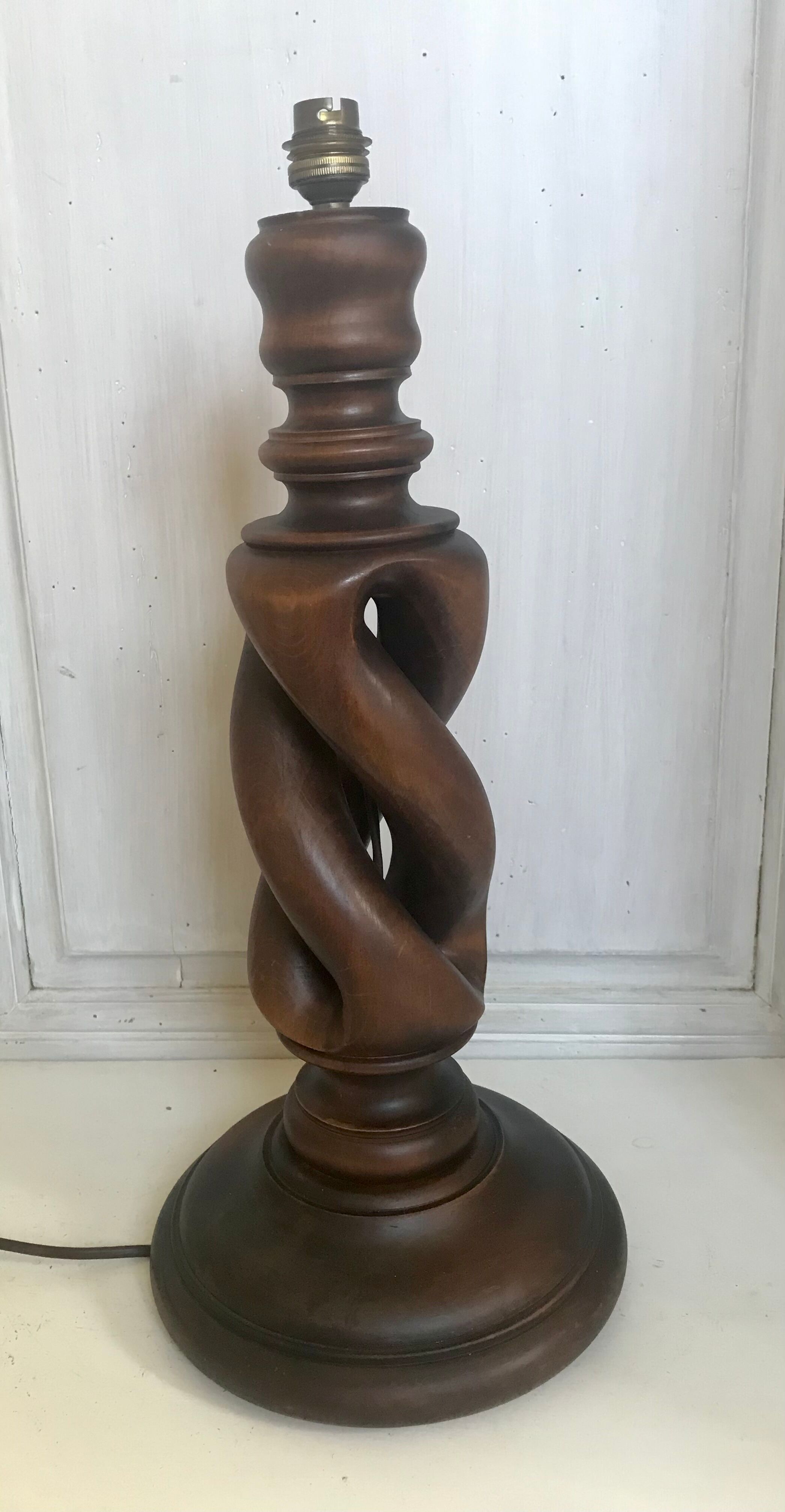Vintage wooden lamp 47cm