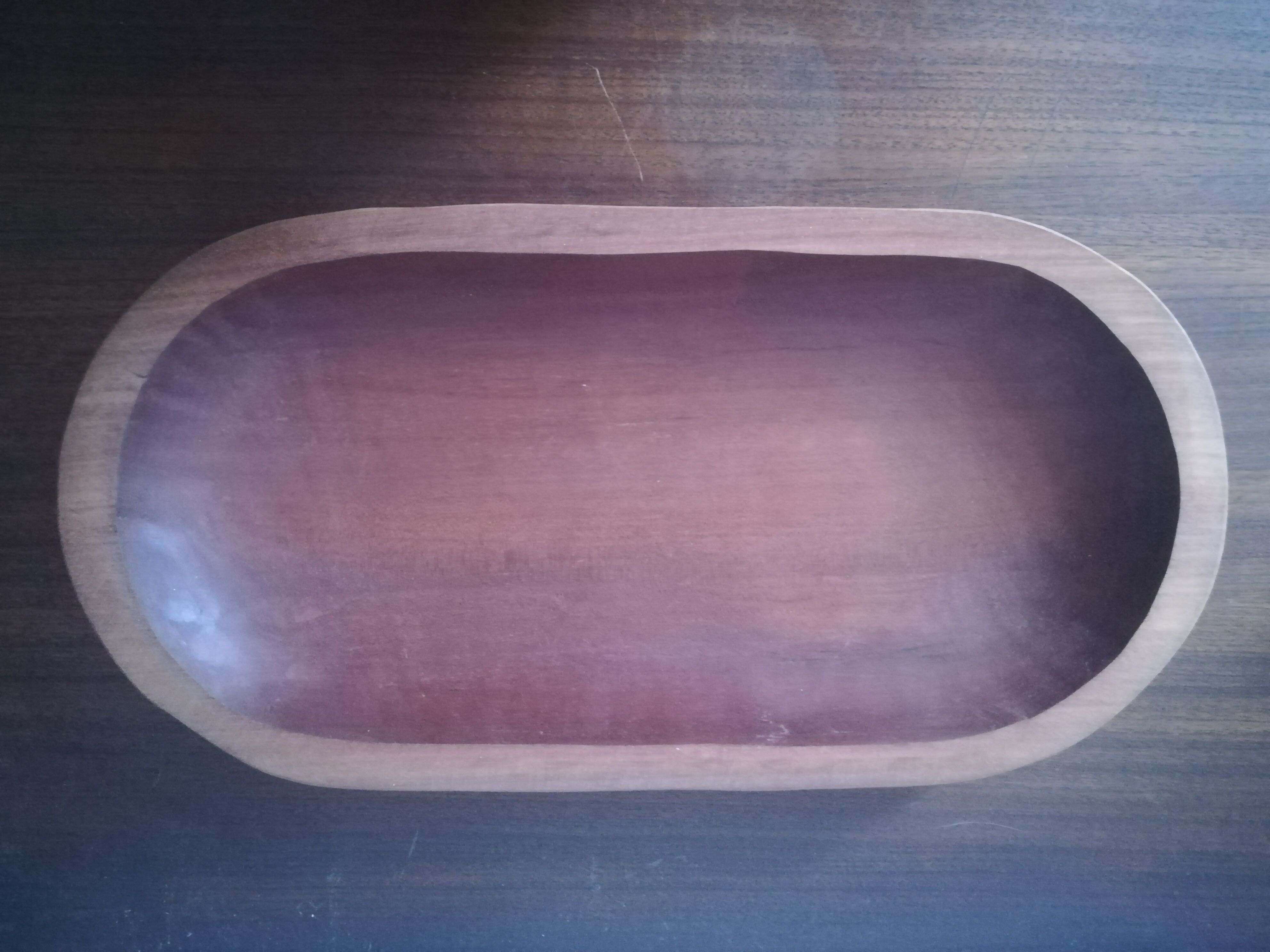 Oval teak dish