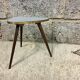 Small triangular gerdone small grey coffee table vintage tripod door midcentury plant 1950 old