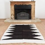 Tapis argentin 100% pure laine noir