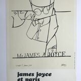 Original poster by Valerio Adami, James Joyce and Paris / BPI, 1975