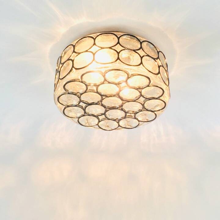 Large Mid-Century Modern Glass Ceiling Light from Limburg, Germany, 1970s