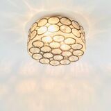 Large Mid-Century Modern Glass Ceiling Light from Limburg, Germany, 1970s