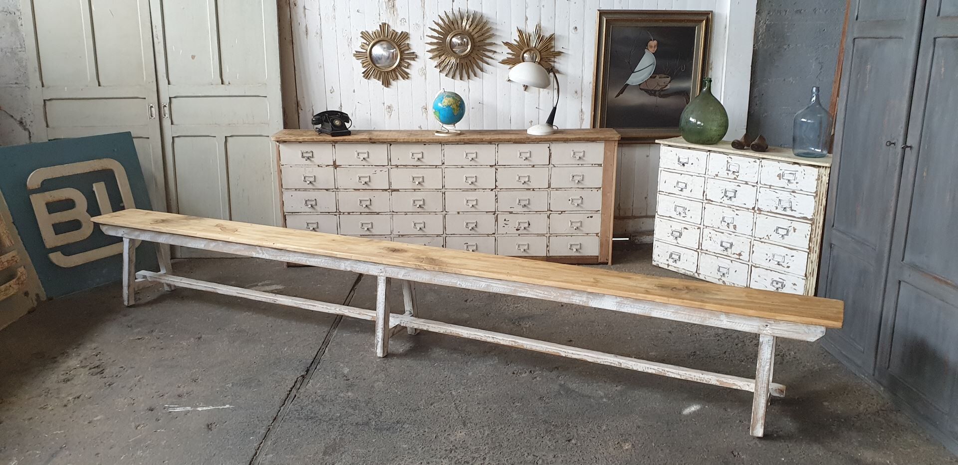 Banc de ferme vintage
