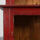 French 19th Century Red‑Painted Stepback Cupboard in Pine