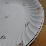 White and gold plate service, Vitriam porcelain