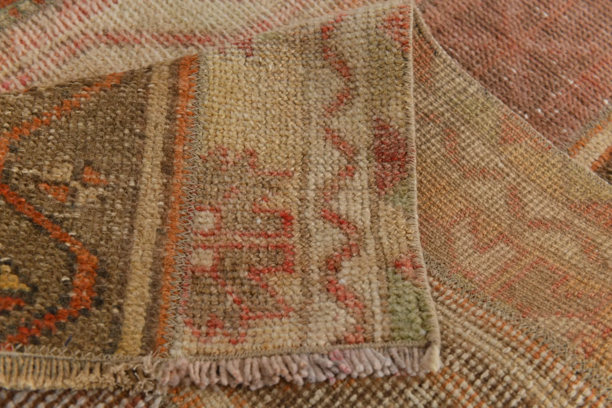 Red Brown Persian Runner Rug, Vintage Handmade Hallway Decor, 72x278cm