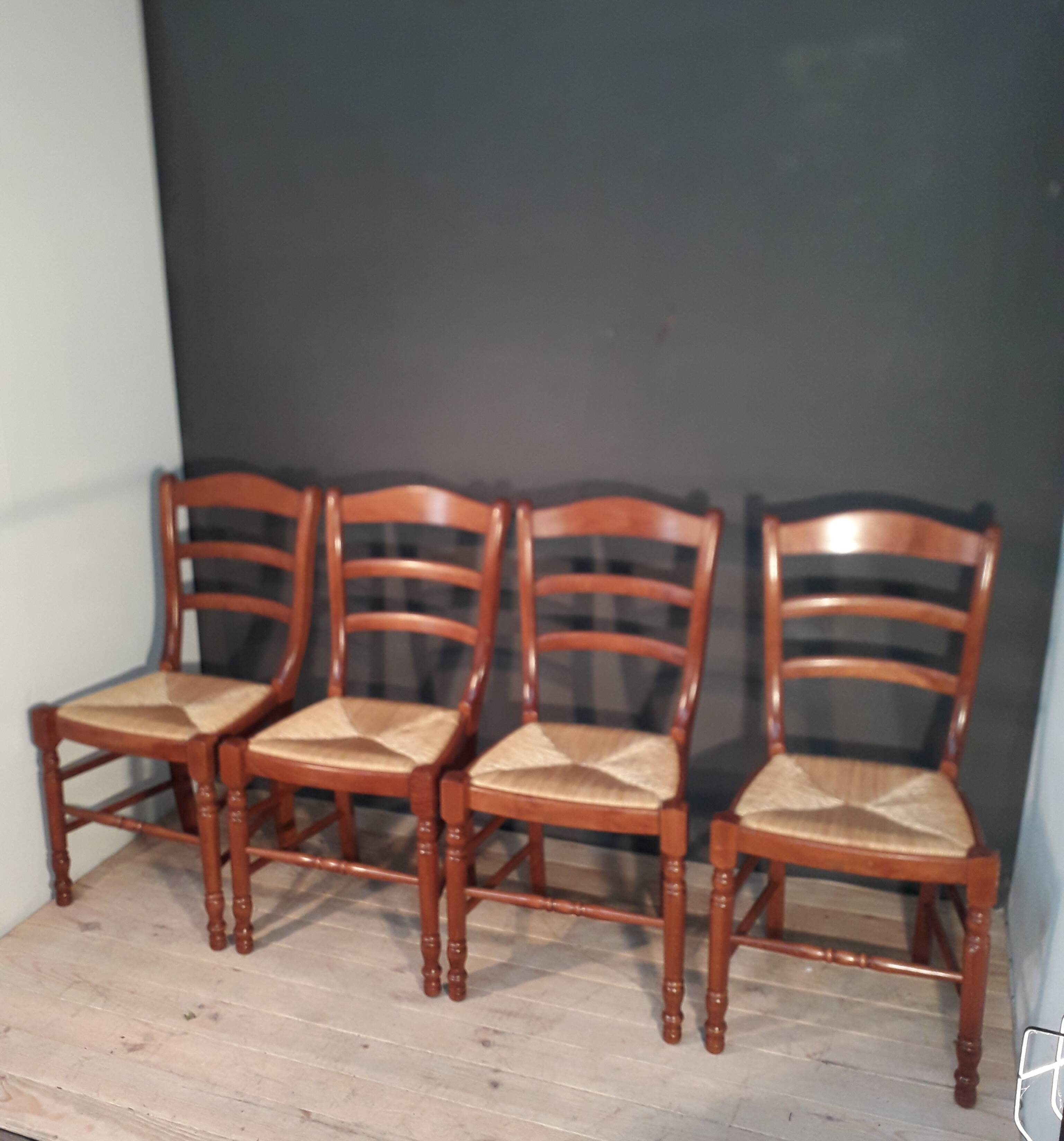 4 straw chairs