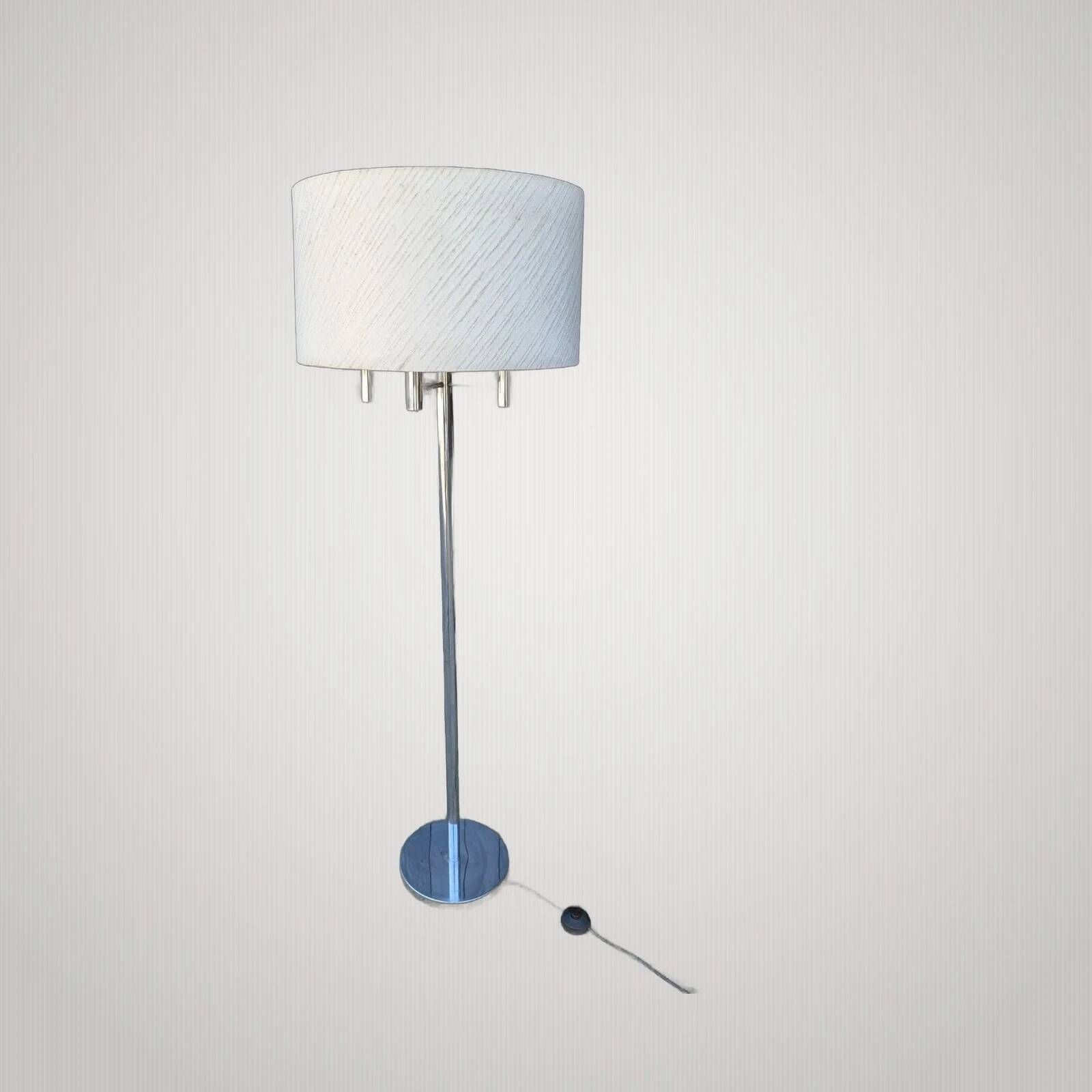 Lampadaire vintage space age en chrome