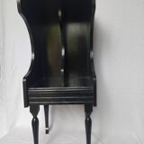 Table d'appoint ou de chevet en bois/ console range-vinyles. Vintage.