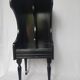 Wooden side or bedside table/vinyl storage console. Vintage.