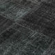 Hand-Knotted Oriental Overdyed 193 cm x 299 cm Black Patchwork Rug