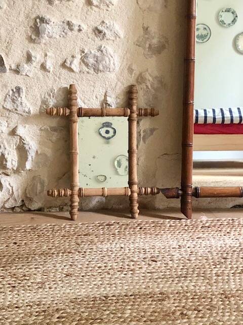 Small bamboo mirror from the 50s