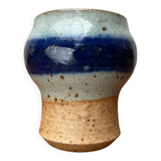 Ceramic mug vase by Danish studio artist Helle Allpass, Denmark, 1960s.