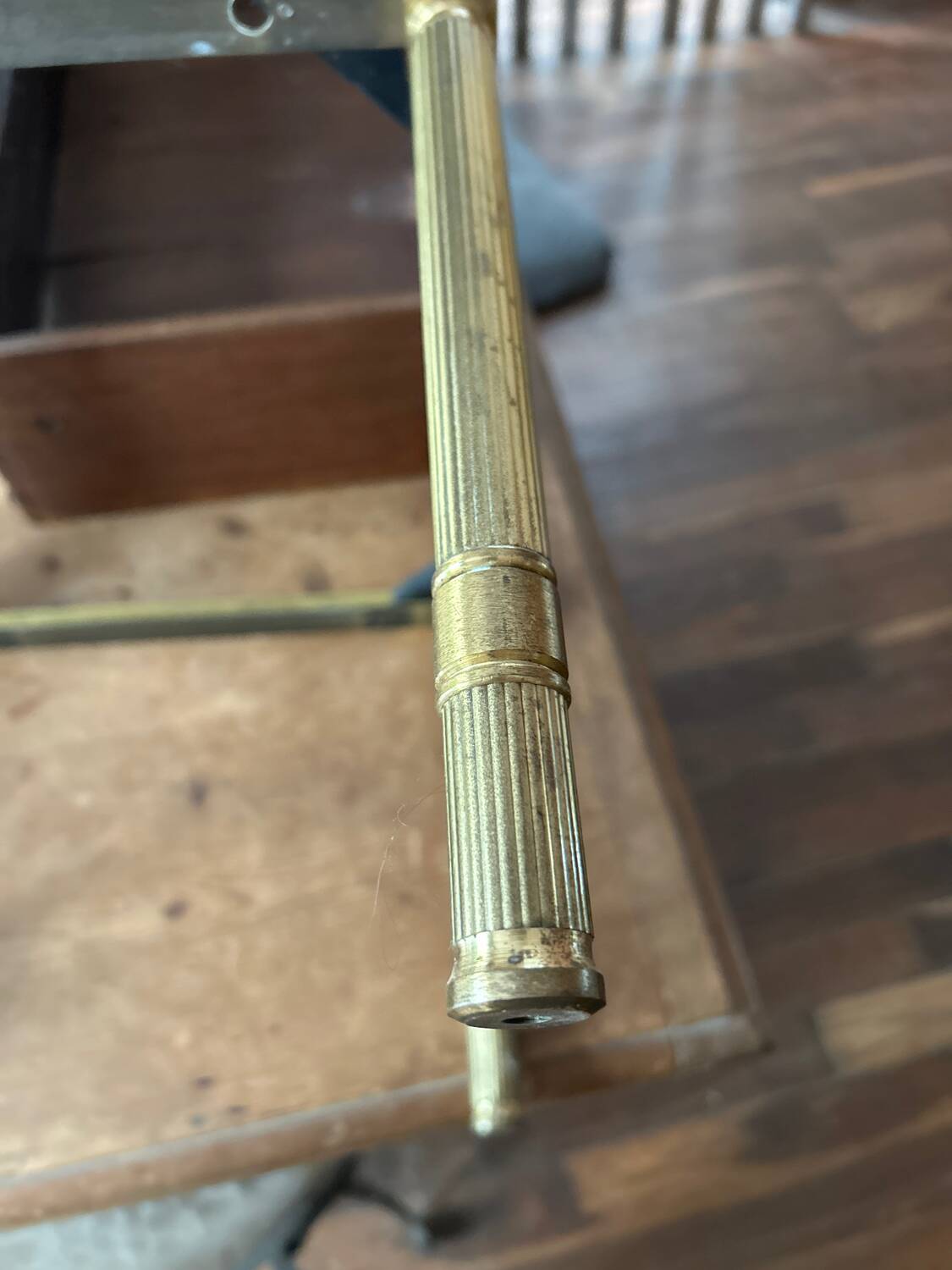 Vintage 70s brass nesting table