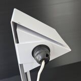 Vintage 1980s lamp in white lacquered metal