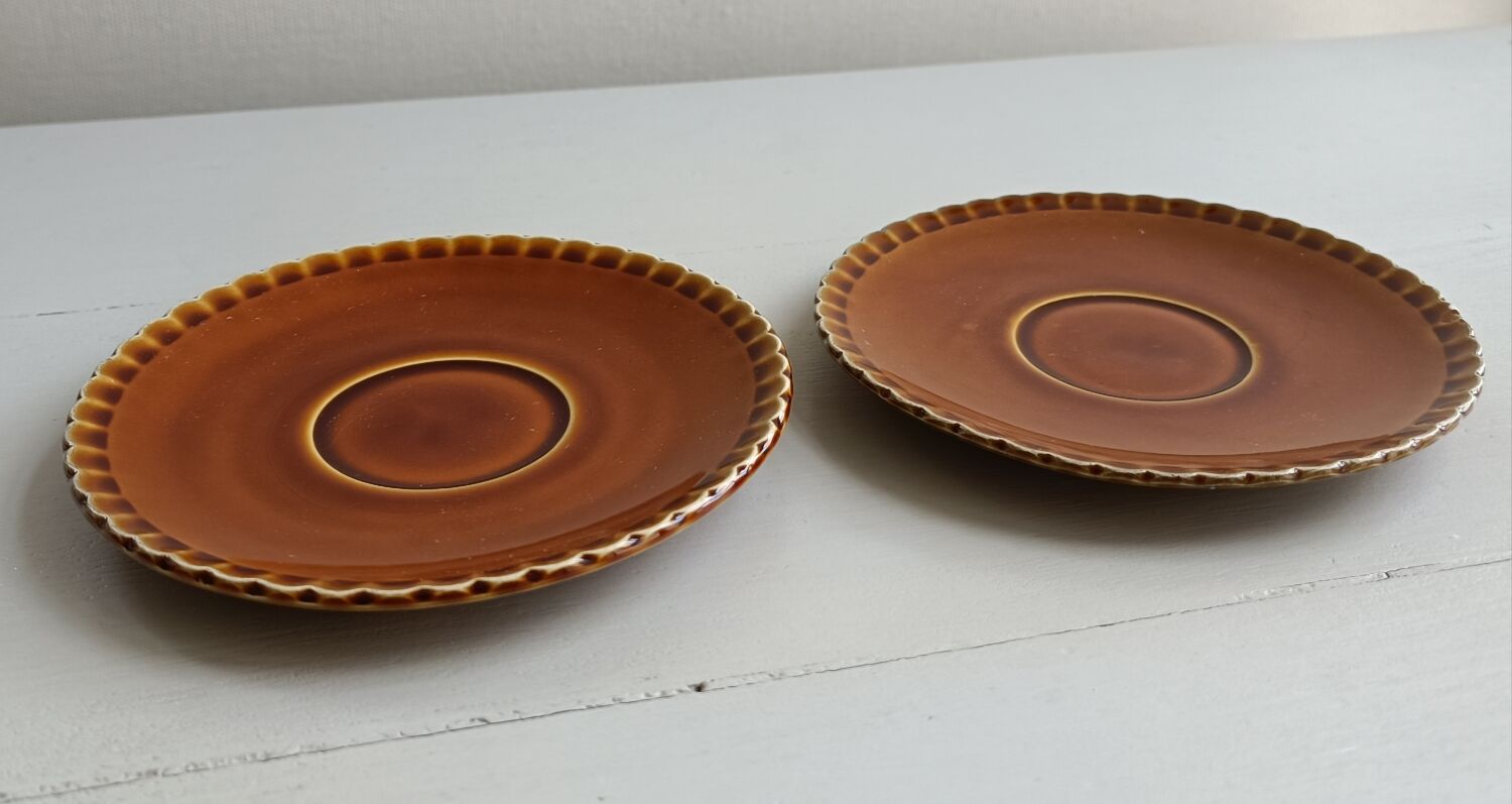 Two saucers Sarreguemines