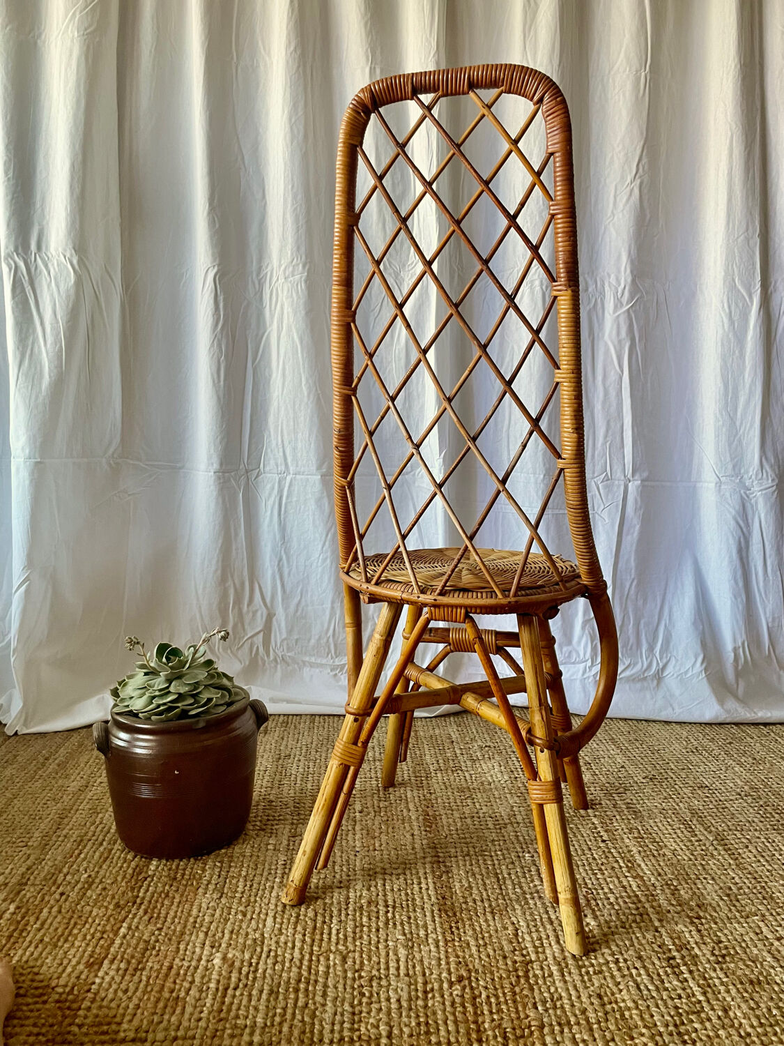 Vintage rattan chair 1960