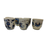 Set of 6 cups in Chinese sandstone
