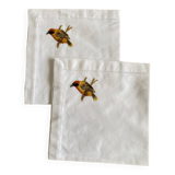 Set of 2 placemats and their “birds” napkins