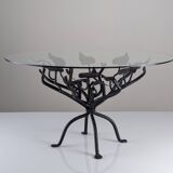 Table basse en fer forgé à rallonges, France, années 1950