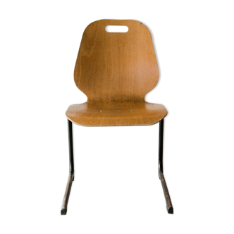 Chaise en bois années 60 type écolier