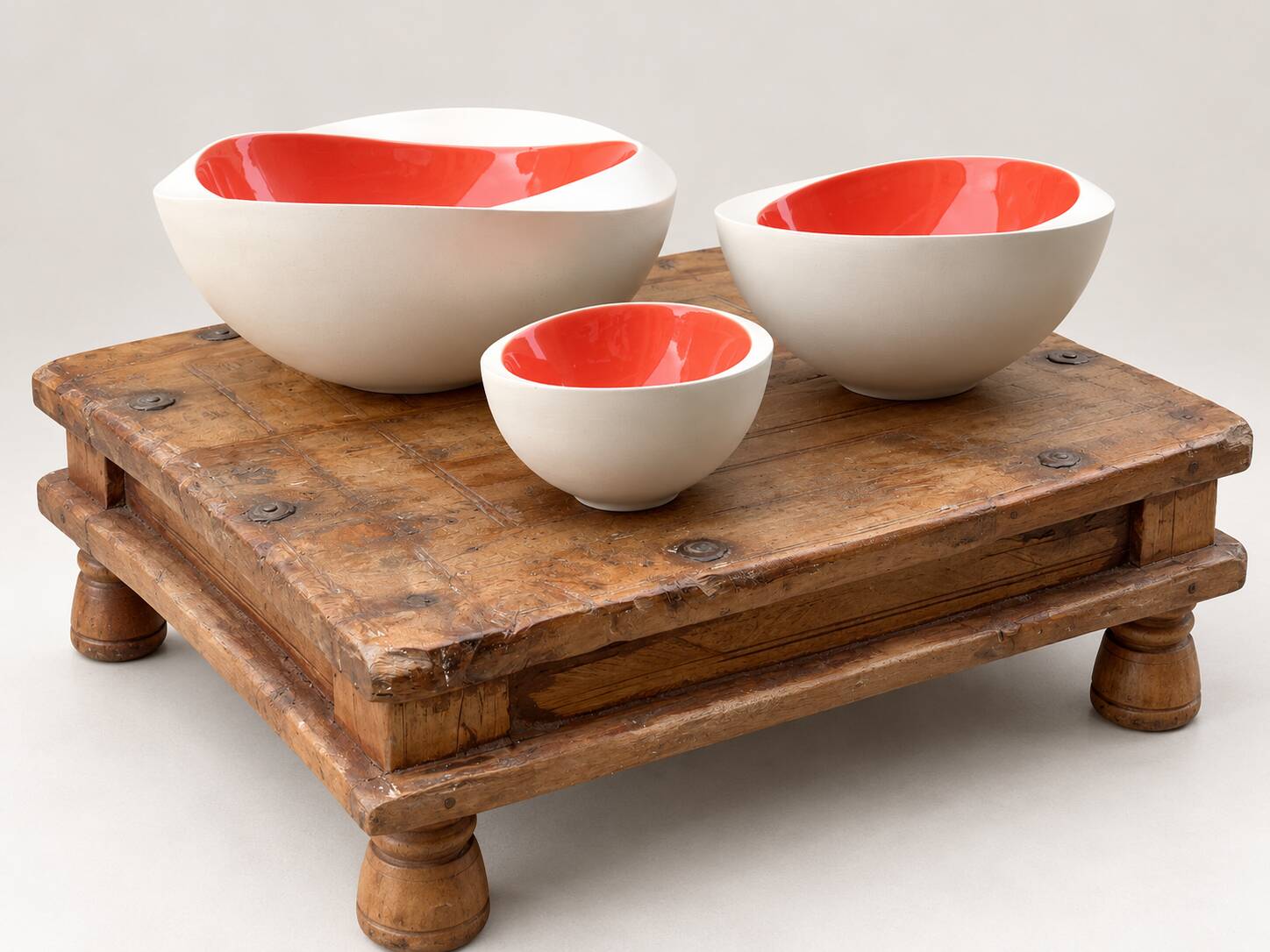 Set of 3 Flow ceramic bowls by Olav Slingerland – Dutch design