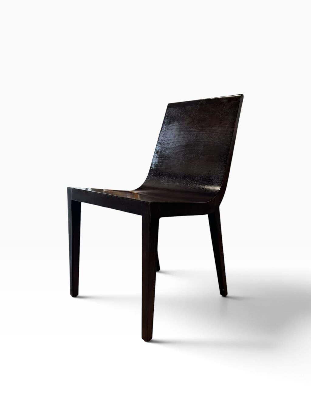 Set of 6 vintage curved wooden chairs
