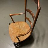 Chaise provençale paillée