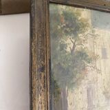 Painting from 1900, placed under glass