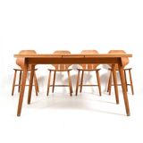 Fdb møbler dining room set consisting of 6 chairs by ejvind a.
