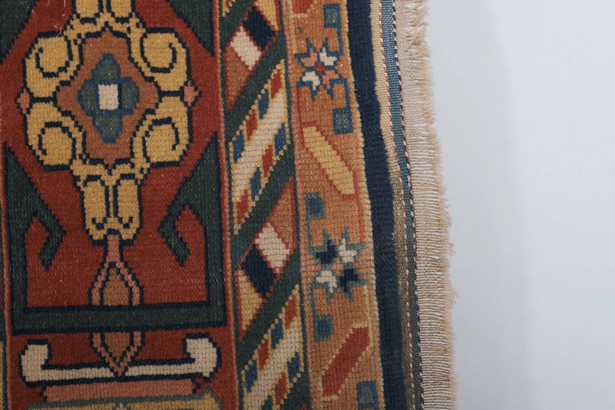 Vintage Turkish rug handmade 186x242 cm