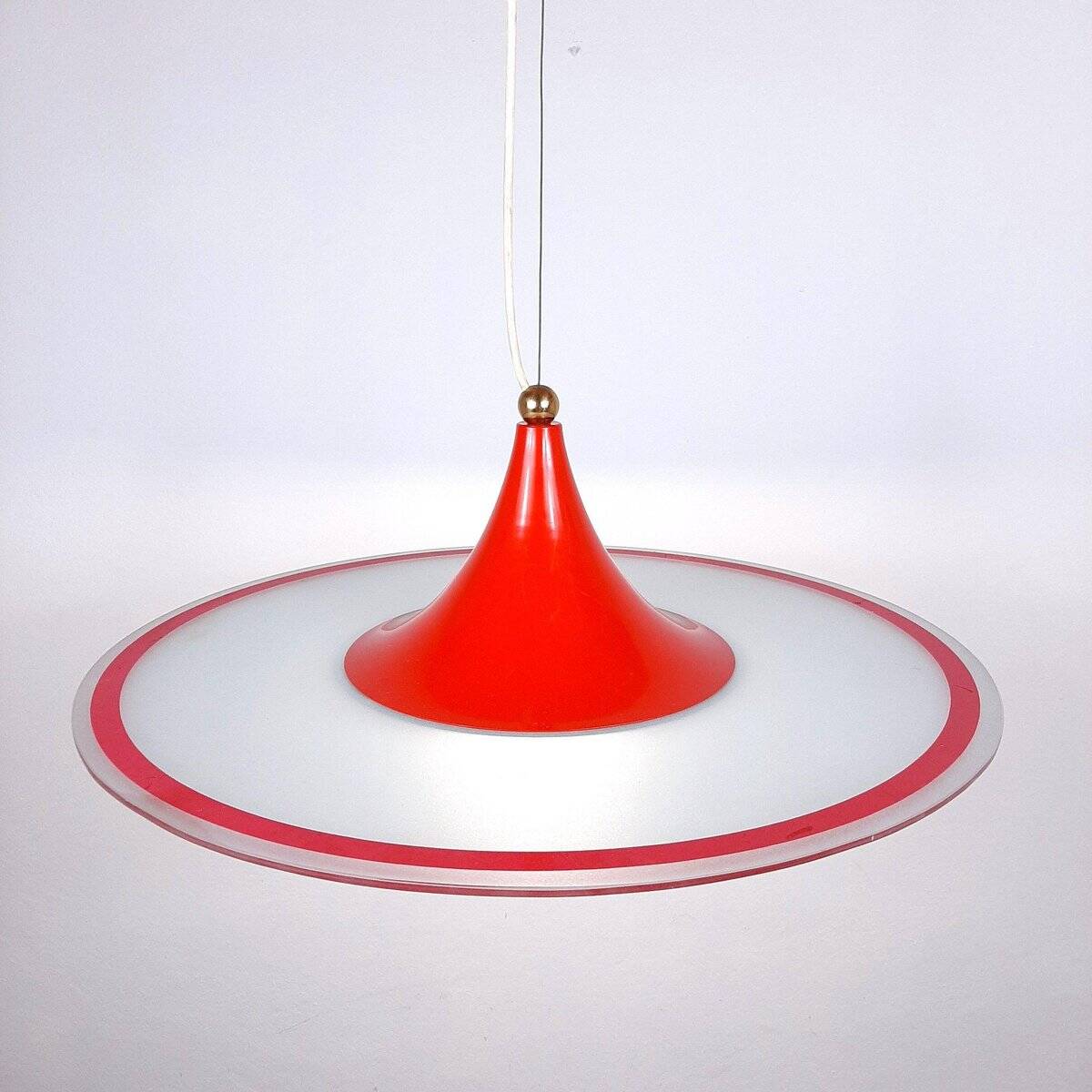 Red Suspension Mid-Century, Italy, 1960s