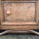 Art Deco bedside table, oak, moustache legs, 1930s